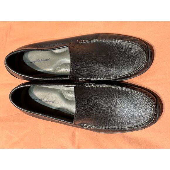 Tommy Bahama Mens Black Leather ORION Loafers Shoes 11.5 main image 7